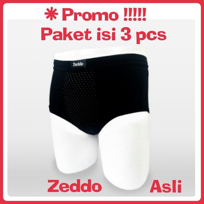 ZEDDO FAR INFRARED UNDERWEAR TERAPI KESEHATAN PRIA ISI 3 PCS