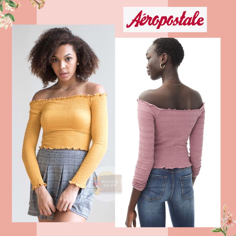 AEROPOSTALE Smocked Long Sleeve | KA13