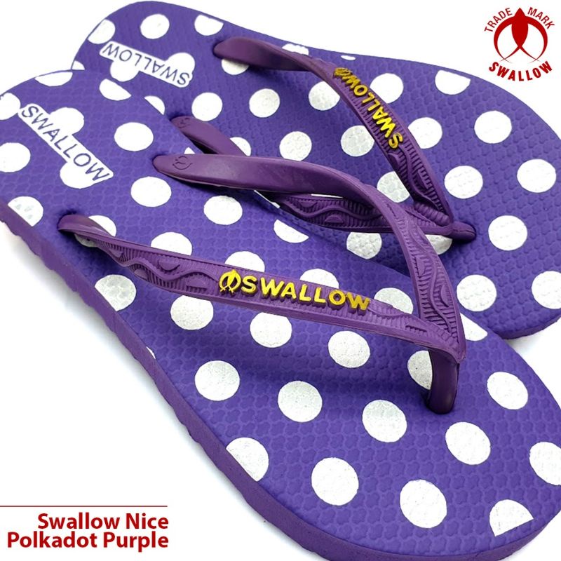 ✨NAGIHI✨ Swallow NICE Polkadot - Sandal Japit Wanita Original Swallow - Sendal Jepit/sandal asli indonesia