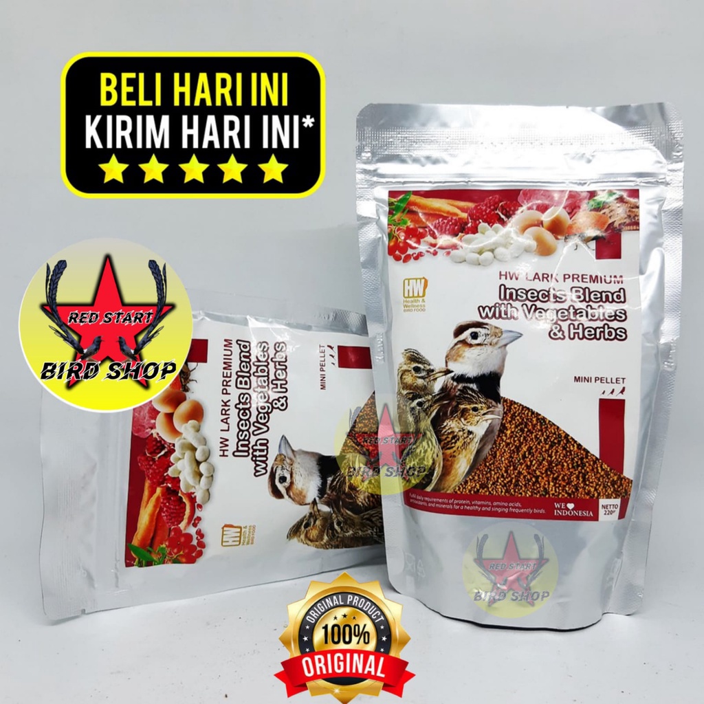 HW LARK PREMIUM PAKAN VOER PUR BURUNG BRANJANGAN / LARK  INSECT BLEND WITH VEGETABLES PREMIUM HW