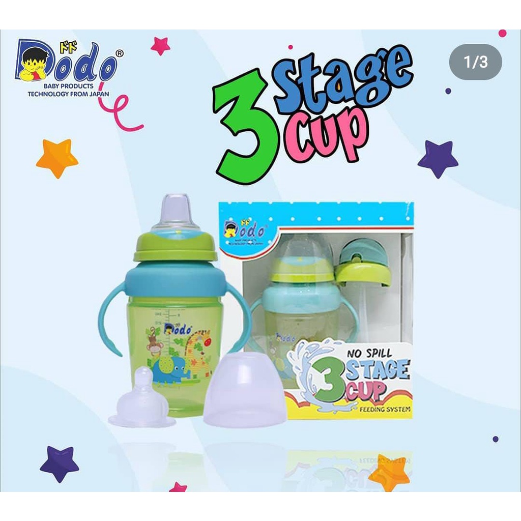 Dodo No Spill 3 Stage Cup Botol Minum 200ml