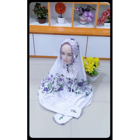 mukena lajuran polino , mukena santri