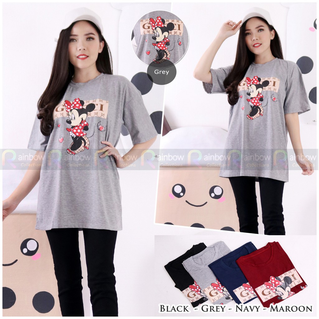Kaos Jumbo / Atasan BIGSIZE (OVERSIZE) MOUSE Fit XXXL (Ld 106 CM)