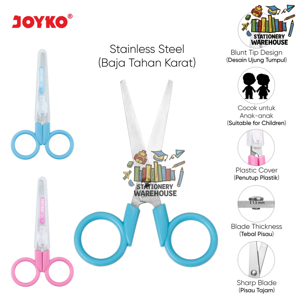 

Gunting Scissors Joyko SC-21 Gunting kecil buat anak-anak