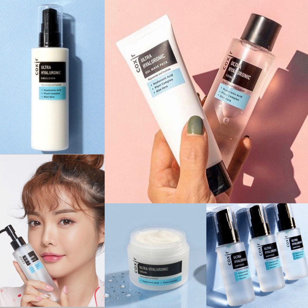 COXIR Ultra Hyaluronic Series (Toner. Emulsion/ Cream/ Ampoule/ Cleansing Oil/ Gel Mask Pack)