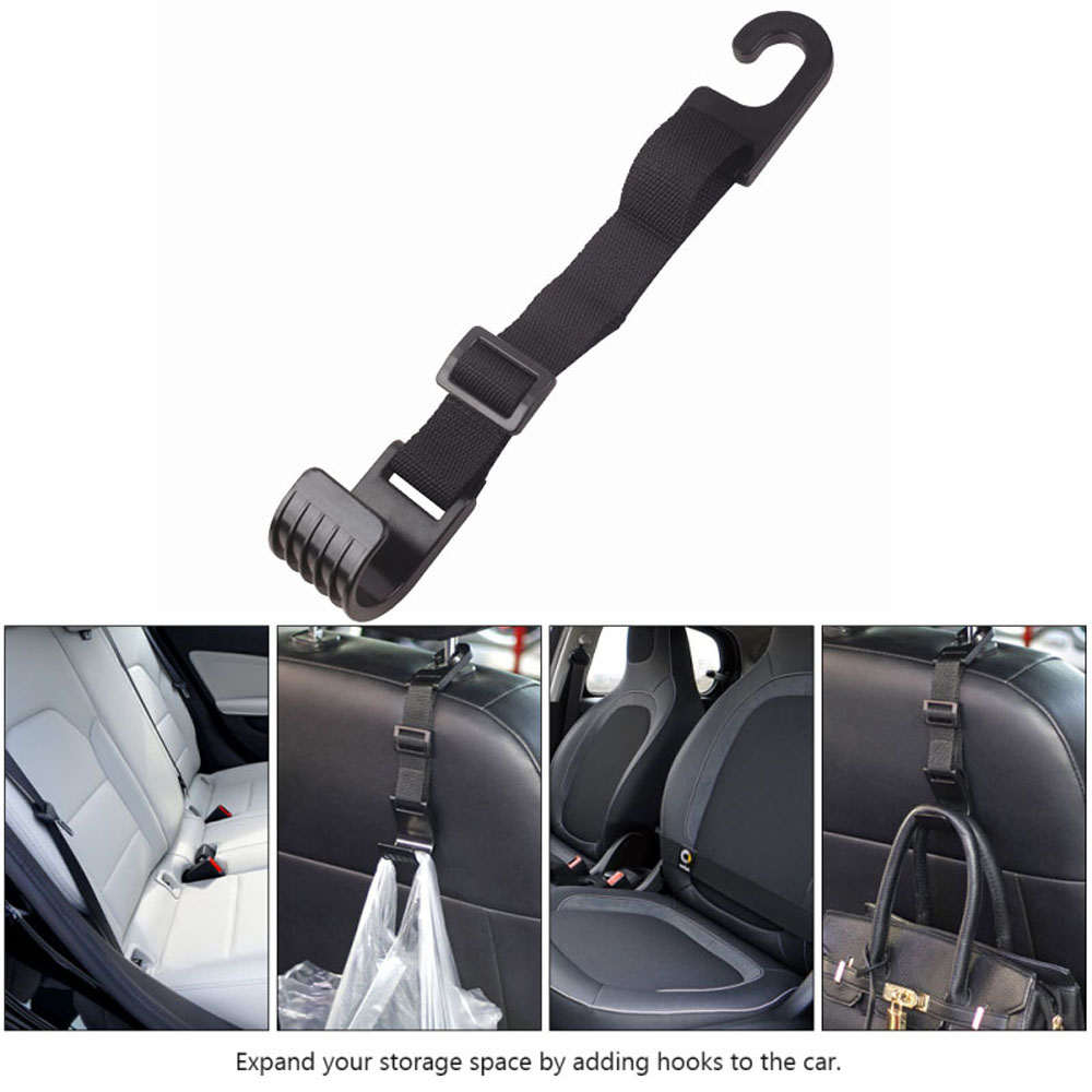 LANFY High Quality Car Seat Headrest Hook Universal Back Seat Hook Car Seat Back Hook Car Decor Headrest Holder Auto Fastener Clip Interior Accessories Grocery Storage Adjustable Length Car Accessories/Multicolor