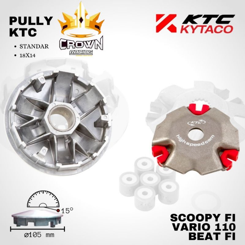 Pulley KTC KYTACO / Rumah Roller Beat FI / Vario 110 FI / Scoopy FI