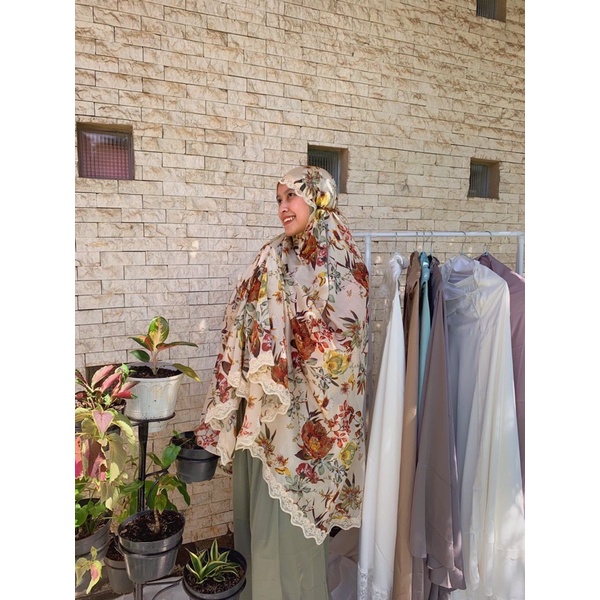 Mukena Sutra Armani Silk 2in1 Motif | Mukena Travel | Mukena Armani Silk 2in1 | Mukena Premium | Muk