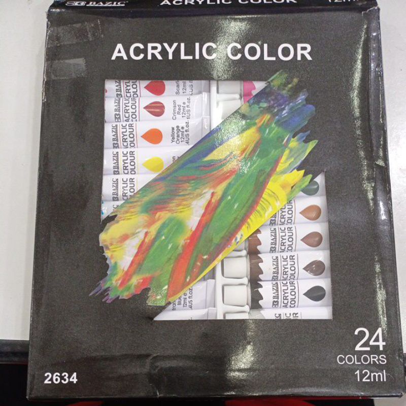 

CAT ACRILIC COLOUR BAZIC 12ML 24 WARNA