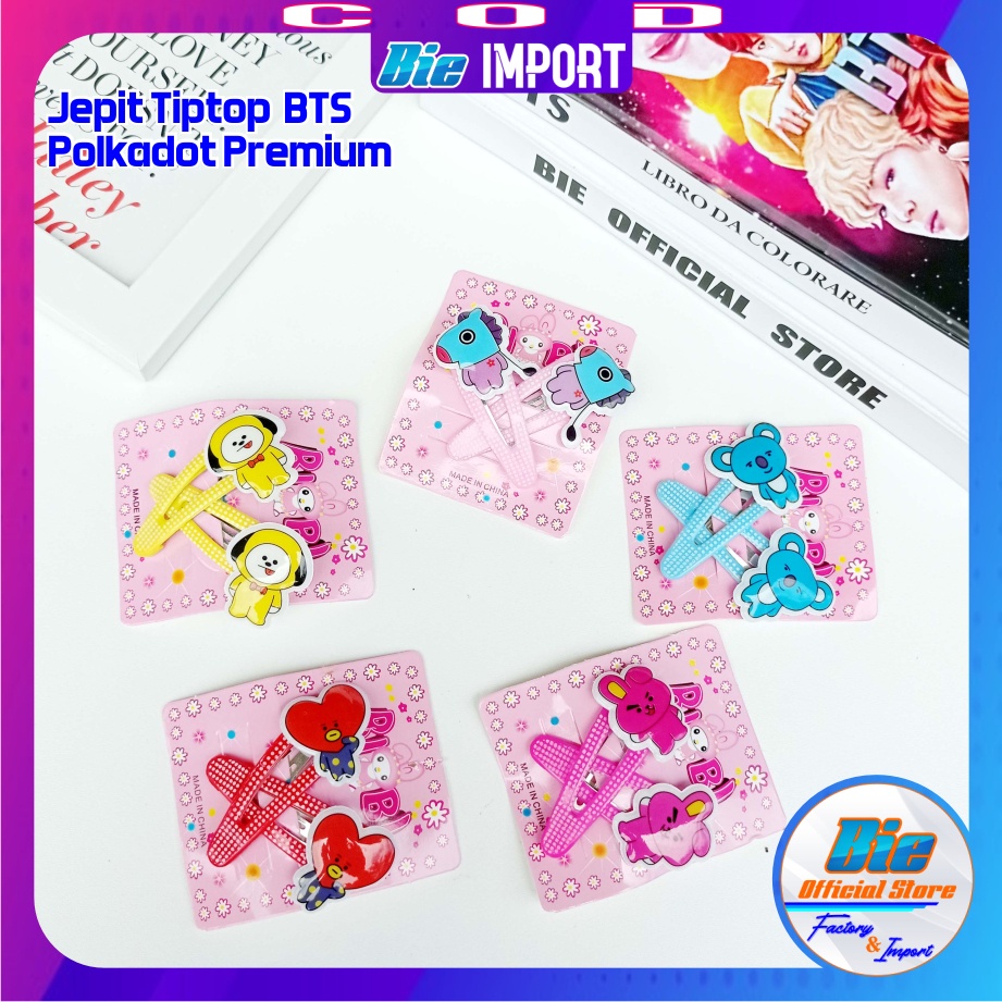 2 Pcs Jepit Tiptop BTS Korea Bling-Bling Impor Best Seller