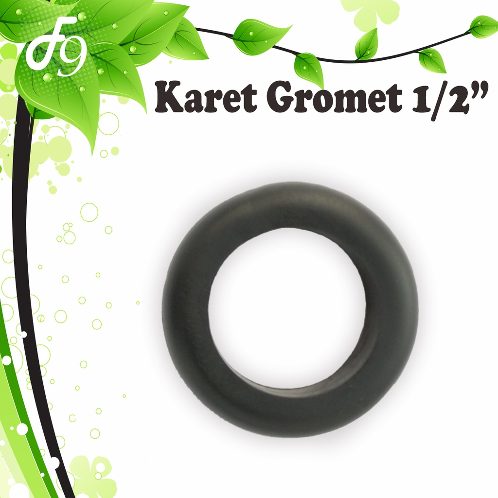 Grommet 1/2 Inchi 22 mm - Karet Sekat Gromet Hidroponik Dutch Bucket 0.5 inchi