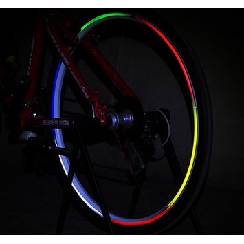 Bicycle Wheel Reflective Sticker / Stiker Roda Sepeda 8 Strip - A-0001 Red