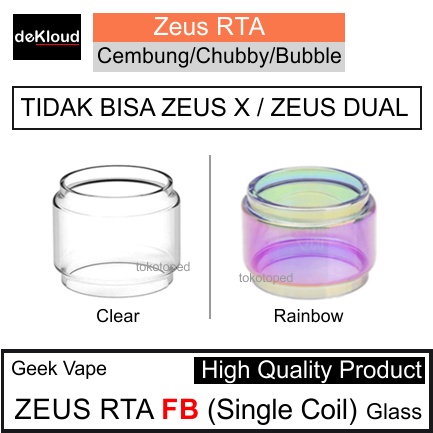 Fat Boy ZEUS RTA Replacement Glass | kaca cembung bubble geek vape