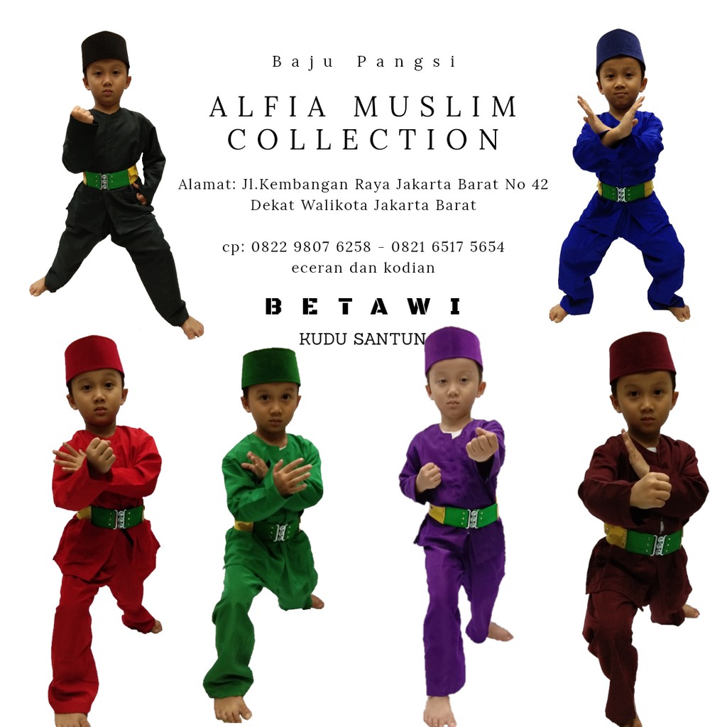 Termurah! Baju Pangsi Betawi dan Sabuk Betawi