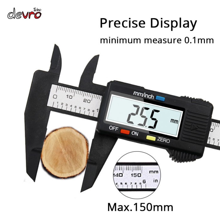 

Premium Jangka Sorong Digital Vernier Caliper with LCD Screen - Taffware JIGO Diskon