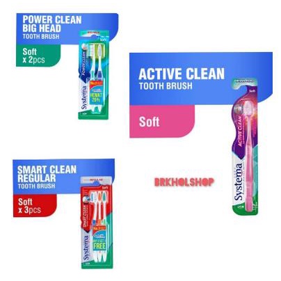 ^ KYRA ^ Systema Sikat Gigi Smart Clean Active Power Soft Medium Sistema