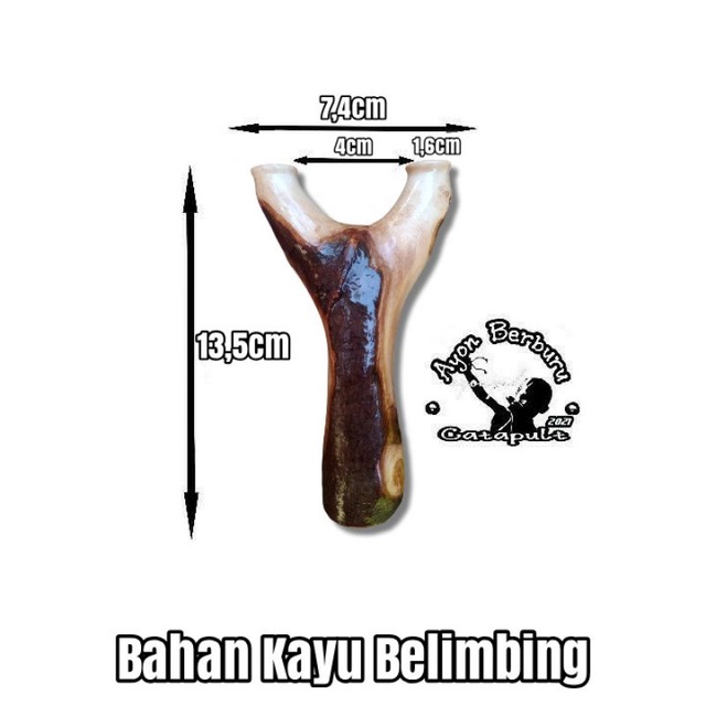 Ketapel OTT dari bahan kayu BELIMBING/Ayon Catapult