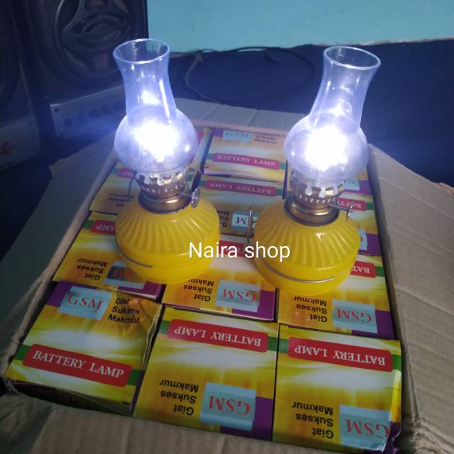 2 pcs Lampu Teplok LED emergency lampu jadul ublik  free baterai