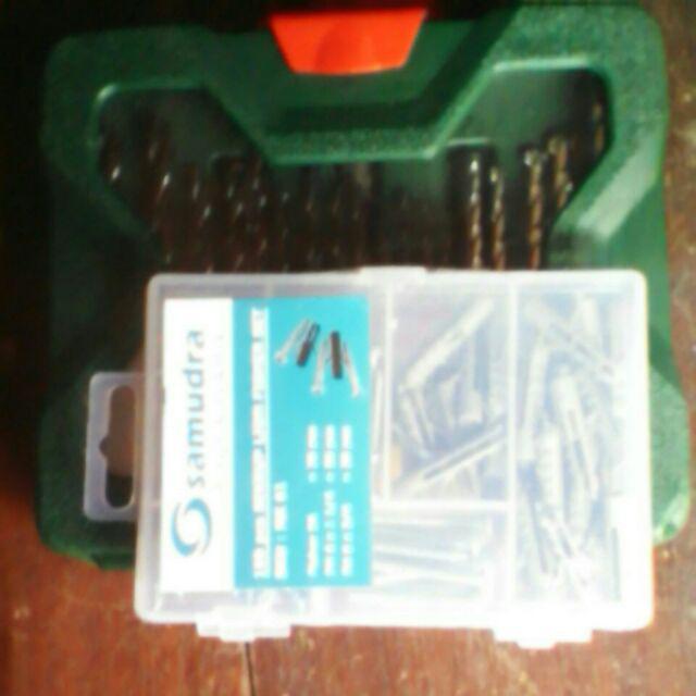 Mata Bor Besi Kayu Beton Bosch 33 Pcs X-line & 100 Pcs Sekrup Fischer