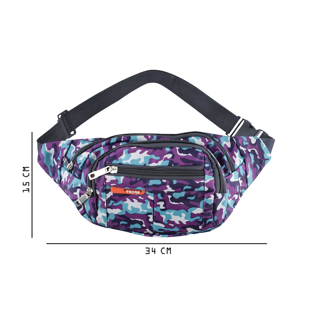 Promo Cuci Gudang Tas Waistbag / Tas Selempang Unisex import Premium - YB-03