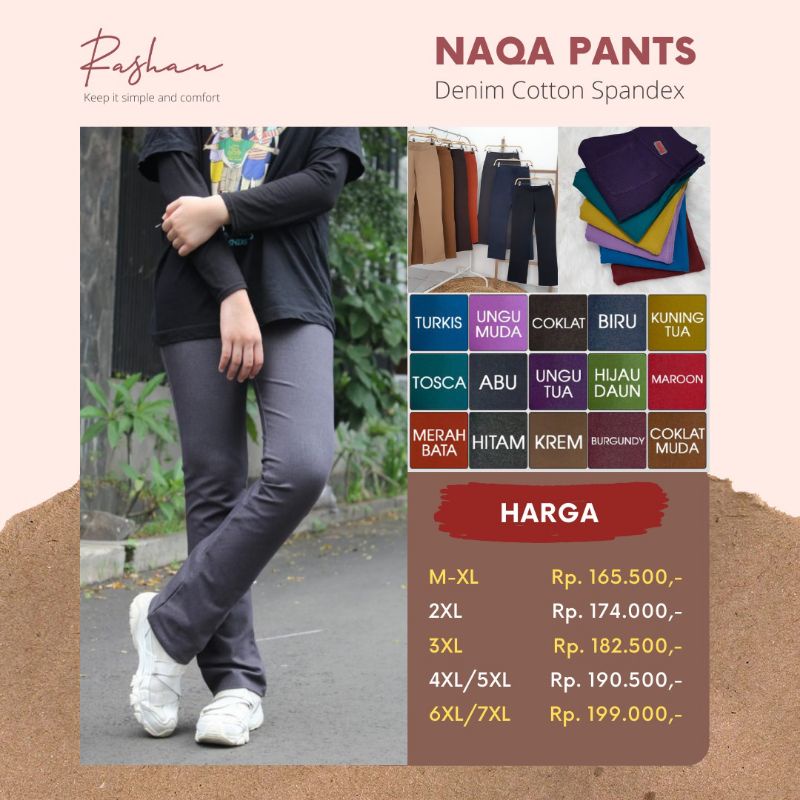 Celana standar denim Rashan