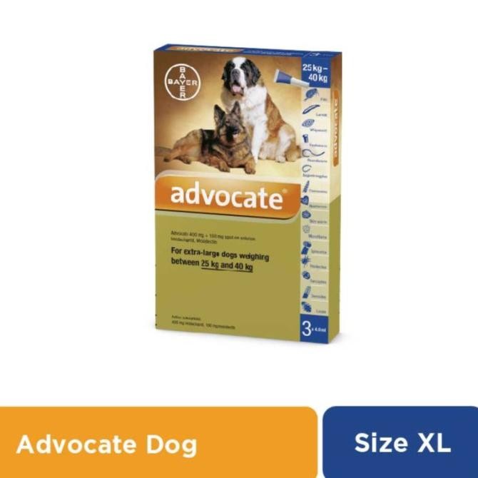 Obat Anjing - Ready Stock Advocate Dog Xl Extra Large Obat Kutu Anjing Tetes 25-40Kg