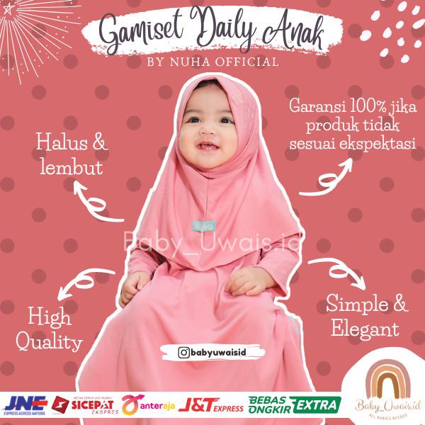 Busana Muslim Baju Gamis Setelan Set Hijab Syar'I Bayi Anak Perempuan