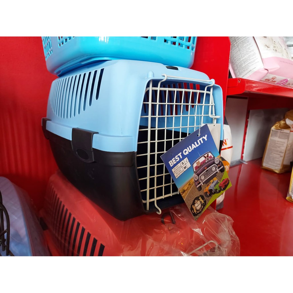 kennel box pet cargo kucing anjing size medium travel