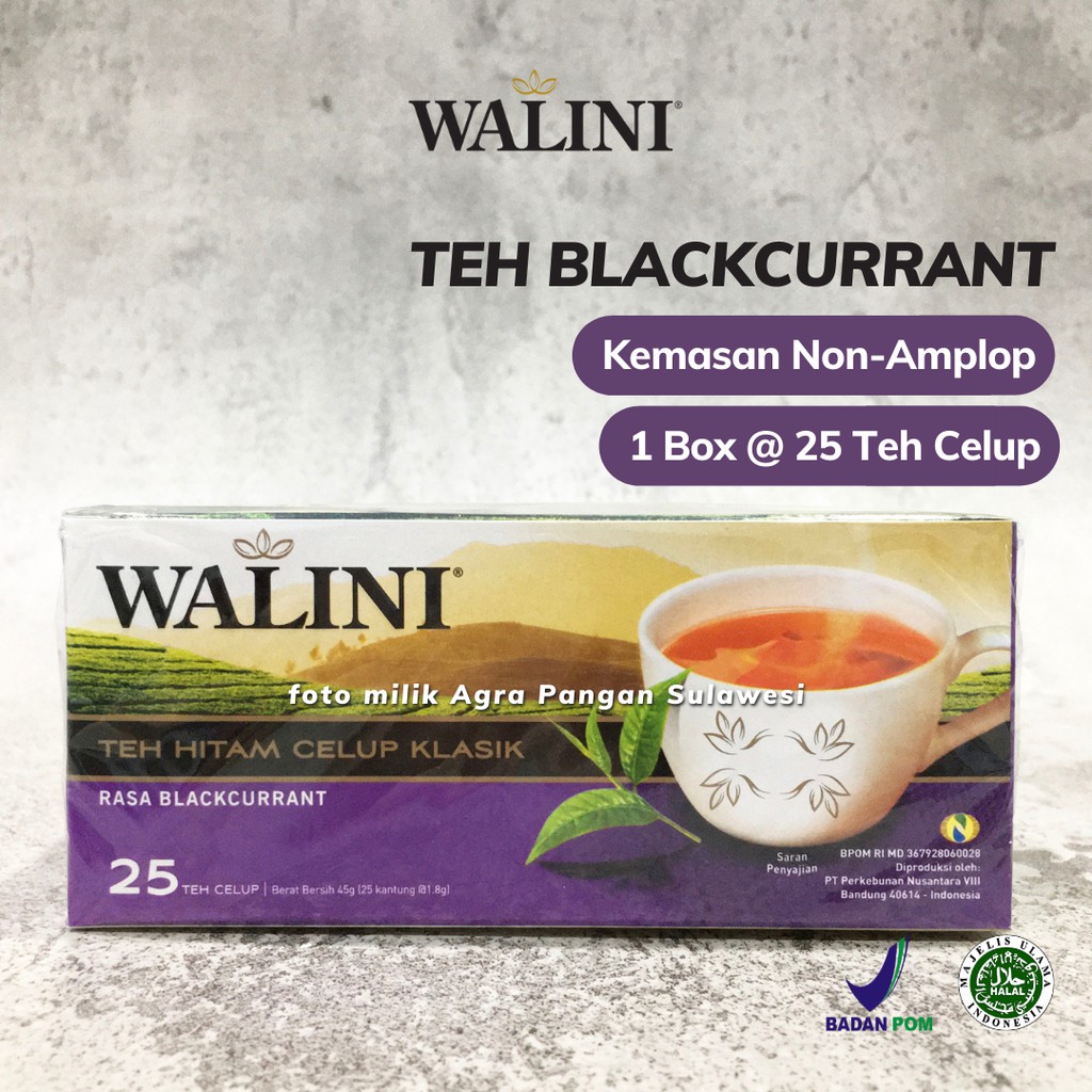 

Teh Hitam Blackcurrant WALINI | Teh Celup Black Tea Kemasan Non Amplop