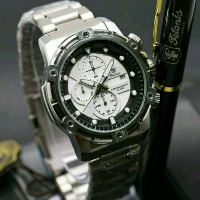 Jam Tangan Pria Elegant Exclusive TETONIS Monster Original Sport Silver
