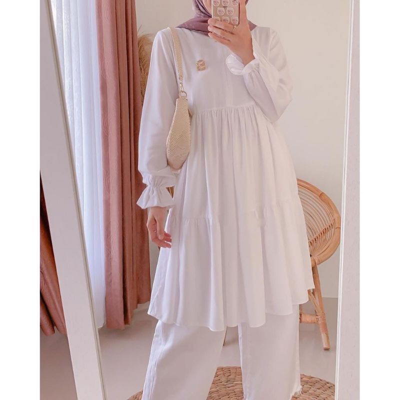 [COD] Hayla Tunik by DeCotton Atasan Tunik Hijab Wanita Tunic Wanita Fashion