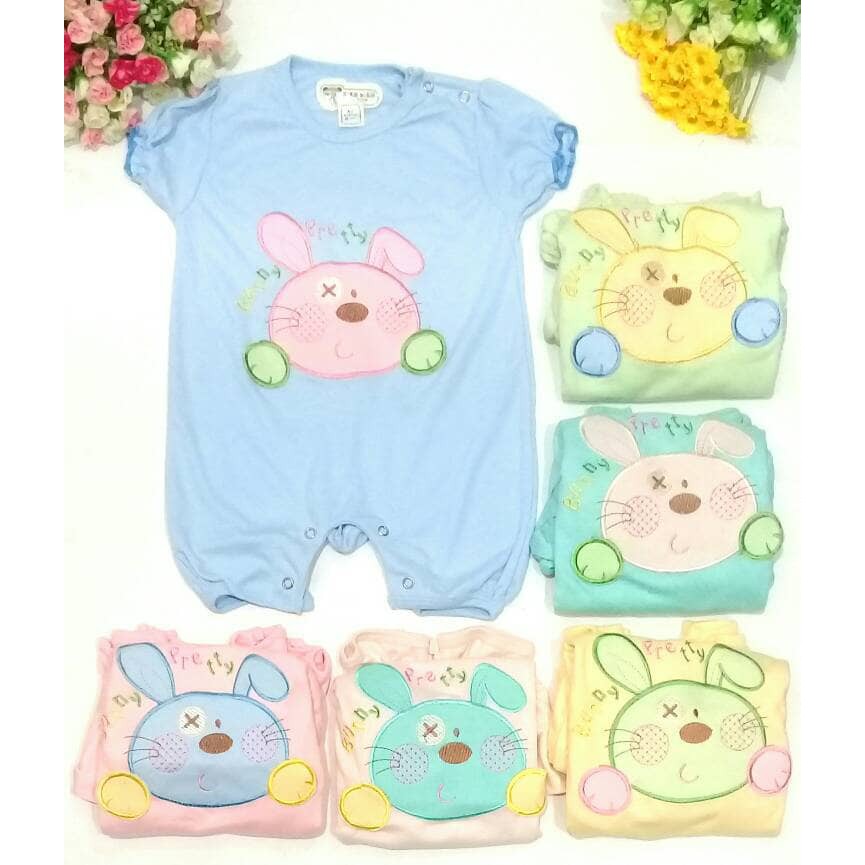 Romper Bayi 2-5 bulan Sien2 / Jumper Bayi Pendek / Jumpsuits / Baju Bayi Lucu 2 bulan 3 bulan 4 bula