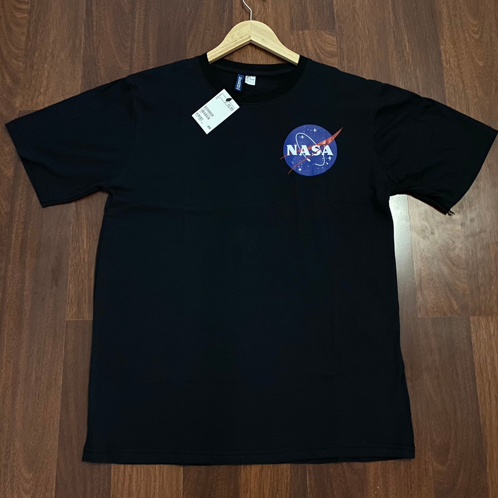 H&amp;M Tee NASA Black / Kaos HnM Original Pria Wanita