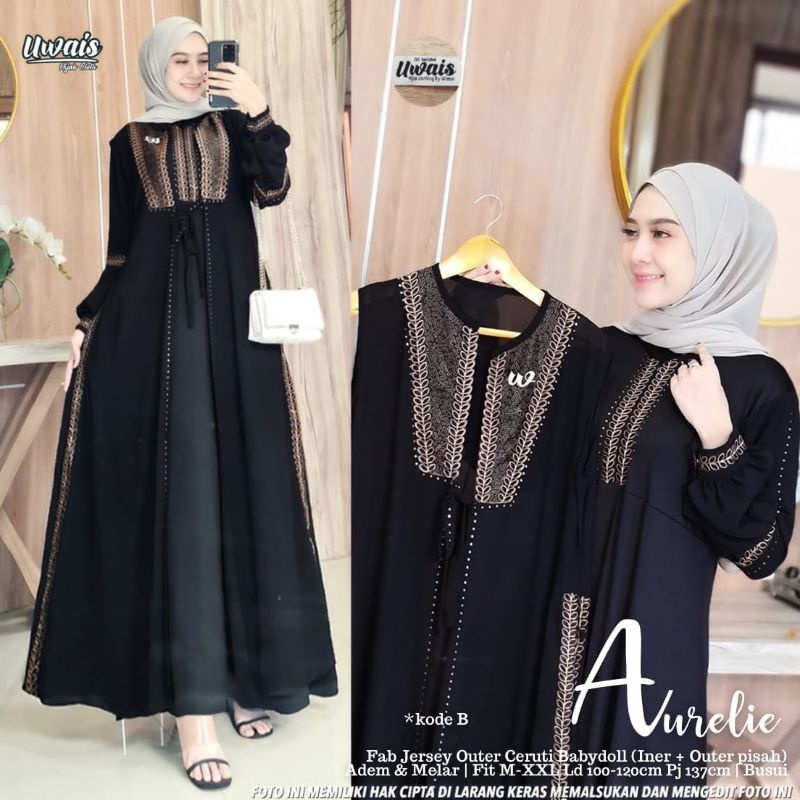 Uwais Aurelie Maxy Set + Gamis Turkey By Mega Store