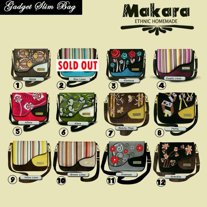 TAS WANITA MAKARA GSB PURPLE LINEA SELEMPANG MURAH CANTIK UNIK BRANDED LUCU