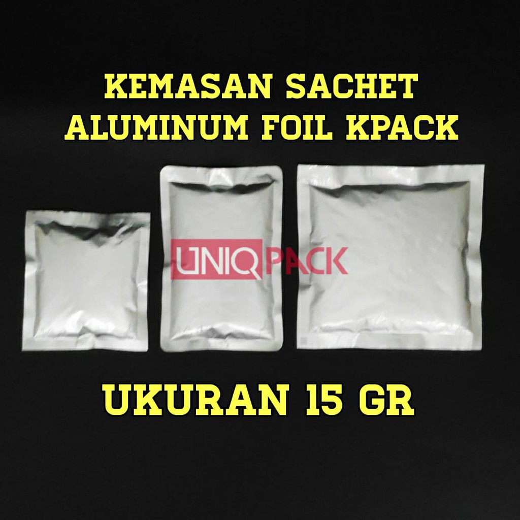Kemasan Sachet Alumunium Foil 15 gram/ Aluminium Foil 8x9 cm Kpack 500 pcs