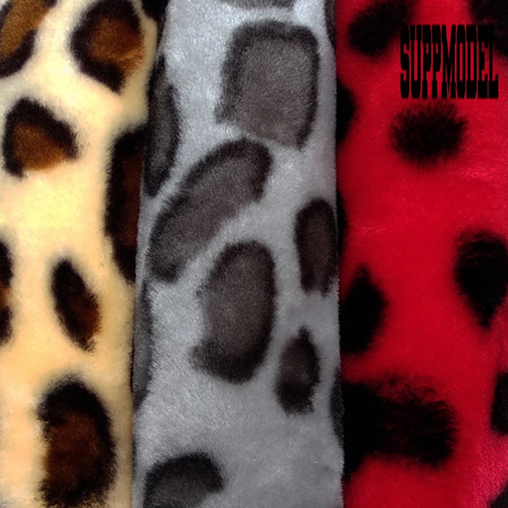 Sarung Setir Mobil Bahan Plush Lembut Elastis Anti Slip Motif Leopard Untuk Musim Dingin