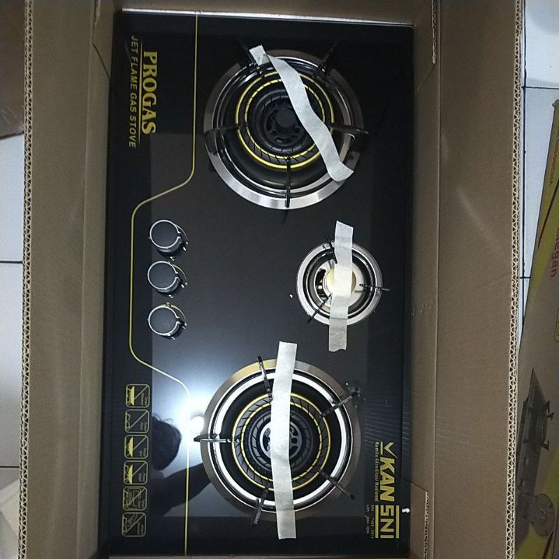 Kompor gas 3 tungku progras