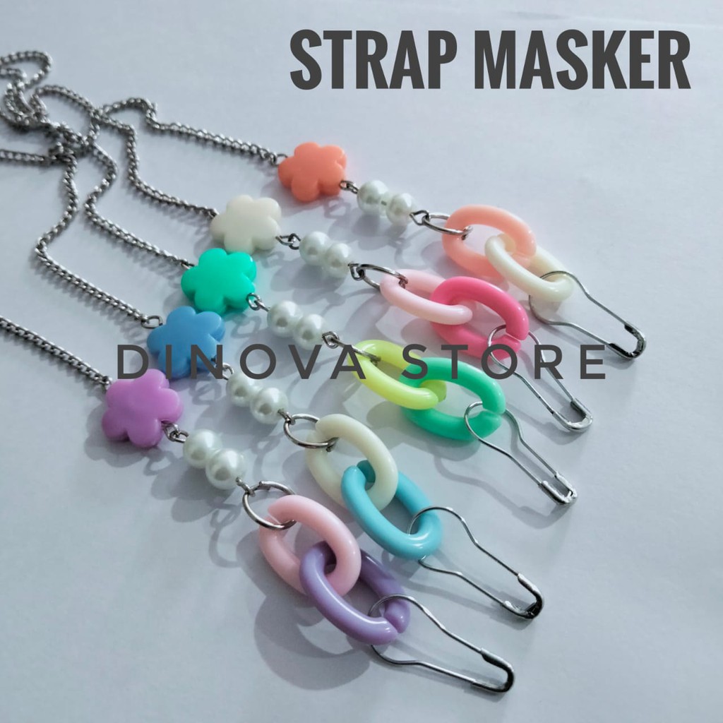 strap mask BUNGA KECIL RANTAI PASTEL/STRAP MASKER/tali masker