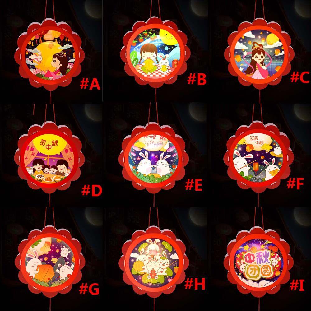 [Elegan] Diy Lentera Cina Festival Musim Semi Lucu Lampu Kertas Lentera Berputar Genggam Bercahaya Anak-Anak Bunga Dan Lentera Festival Lentera Alat Lampu Bunga Lampu