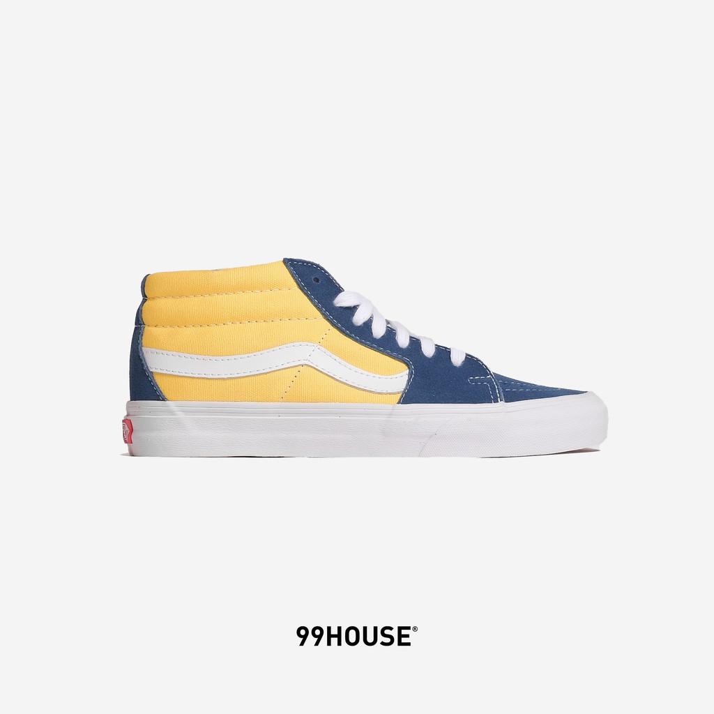 99House Asia | Vans SK8 Mid - Sailor Yellow Blue | Sepatu & Sneakers Kasual Canvas - Unisex