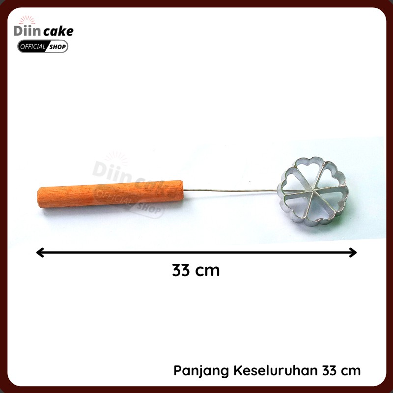 Cetakan Kue Kembang Goyang Bentuk Bunga Diameter 7cm Alumunium Anti Lengket