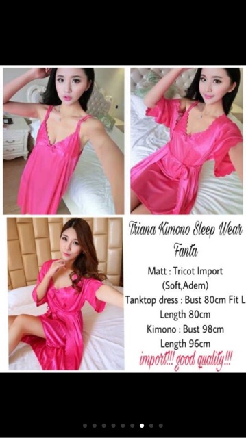 Restock Triana kimono sleepwear / Japanese kimono sleep wear (3 warna)