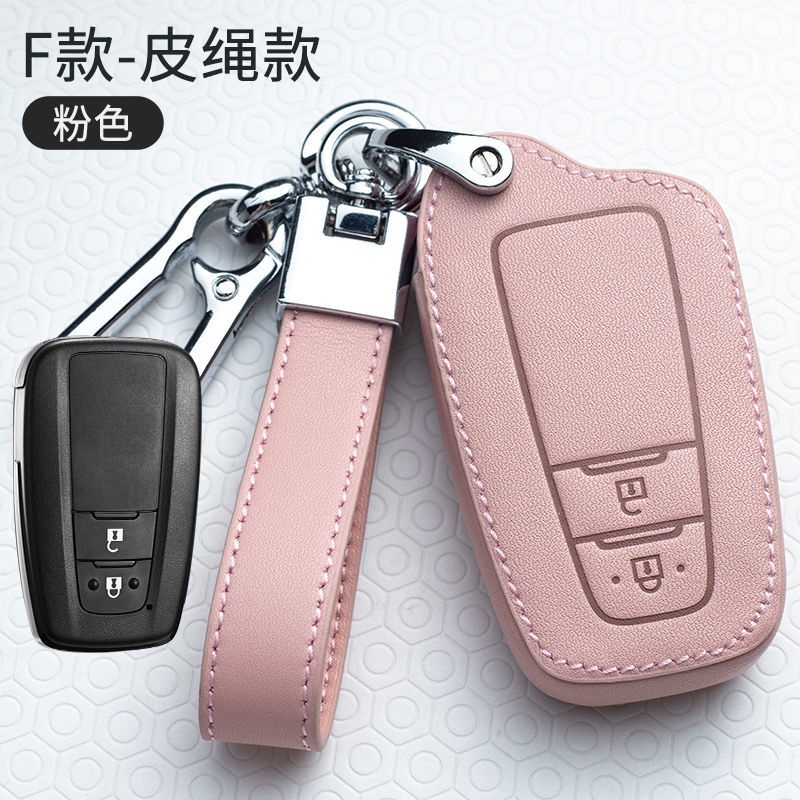 NEW high quality Leather Car Key Case Protection Cover For Toyota Vios Hilux Camry Harrier Innova Rush Yaris Alphard Hiace Fortuner Vellfire Corolla Cross RAV4