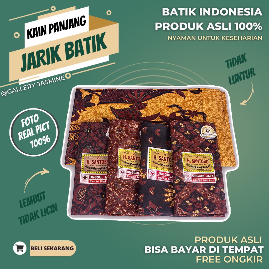 Kain jarik batik kain batu halus grade A original asli KWALITAS SUPER TEBAL SANTOSO A galeryjasmine