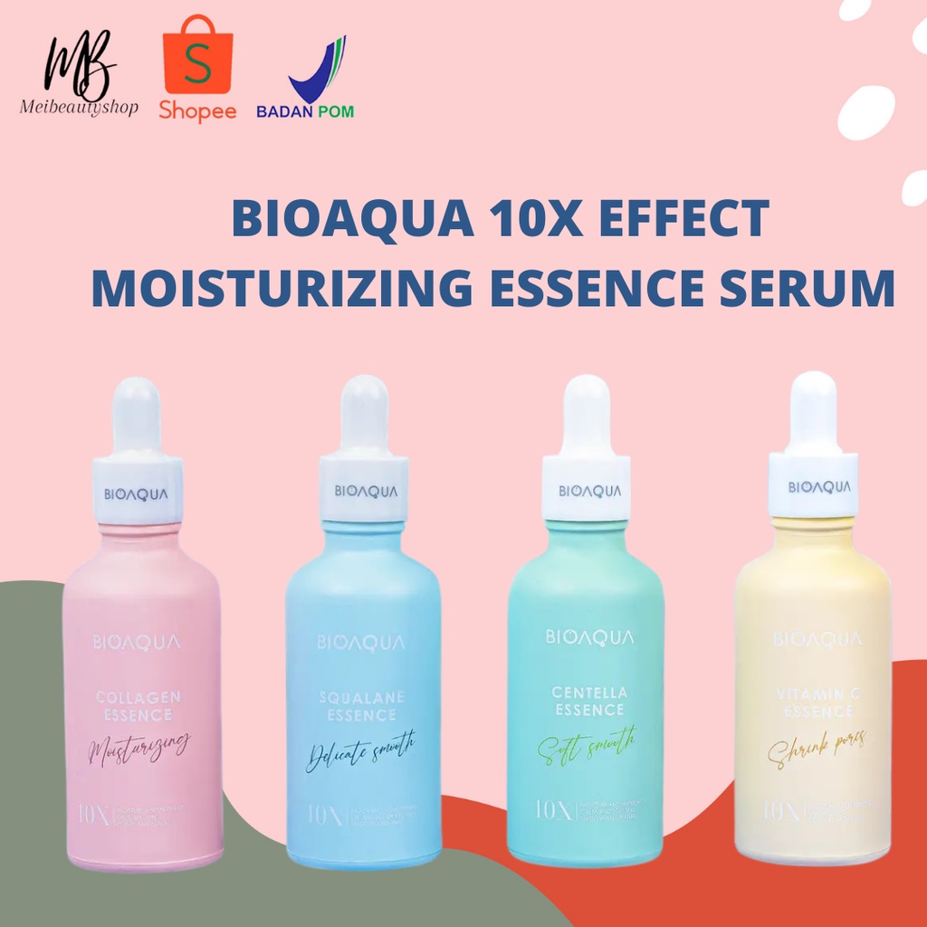 【BPOM】BIOAQUA 10X Effect Pemutih wajah Moisturizing Essence Repair / Anti Aging / Vitamin C Whitening Serum