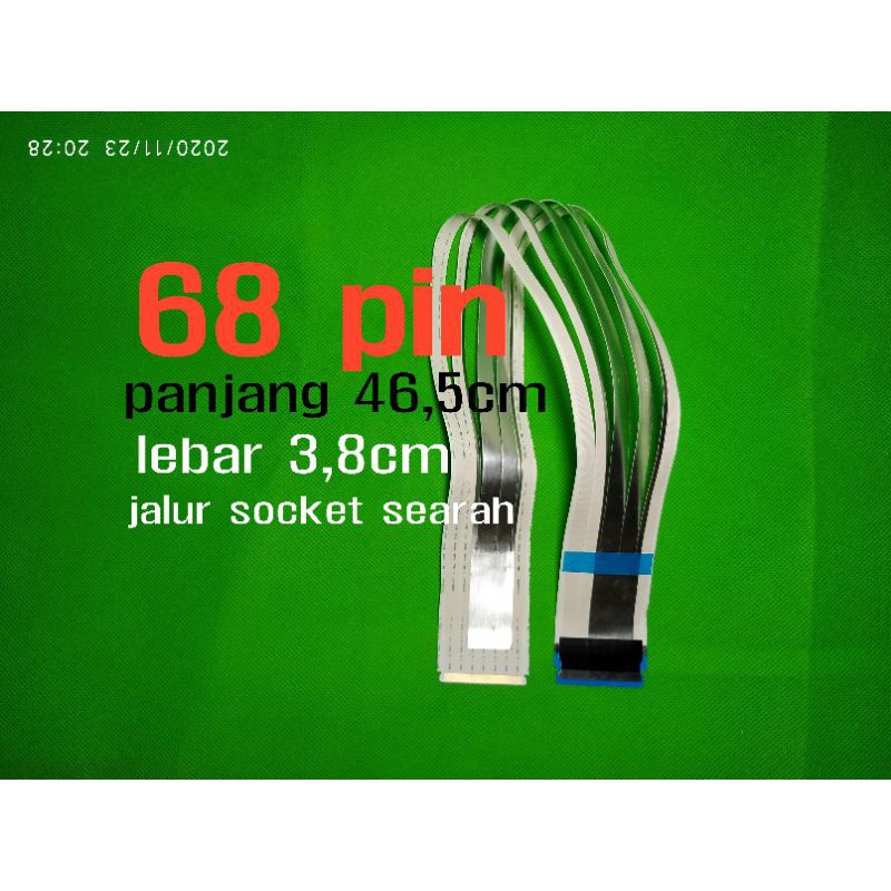 Kabel data flexible fleksibel LVDS 68 jalur pin panjang 46,5cm AWM 20861 original