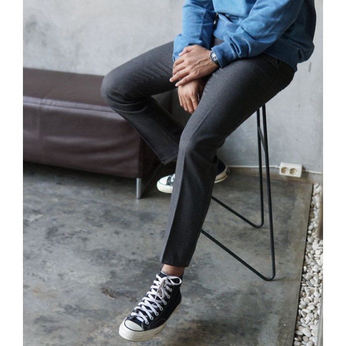 Celana Kantor Formal Kerja Bahan Dasar Pria Slimfit Kualitas Premium