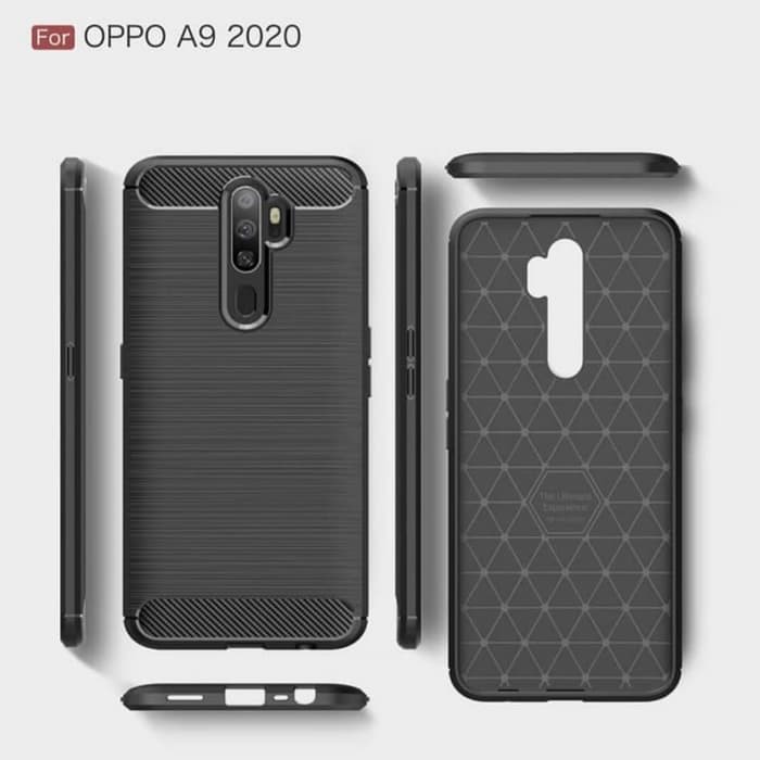 Case HP Carbon Soft Oppo A5 2020 A9 2020 CasinG Kondom
