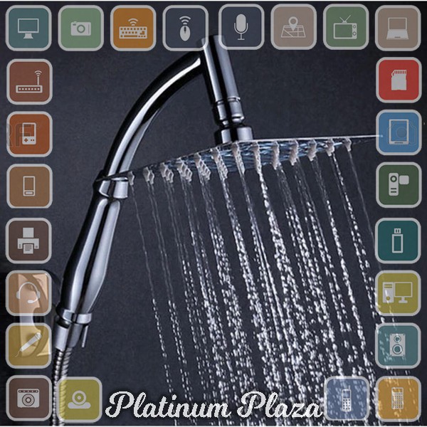 BATHE PROJECT Kepala Shower Mandi Bentuk Kotak 8 Inch Stainless Steel - ADQ0098 - Silver`RW6CXU-